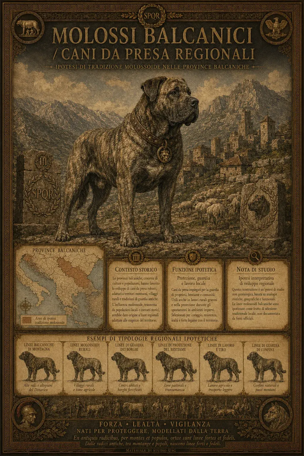 Molossi balcanici / cani da presa regionali