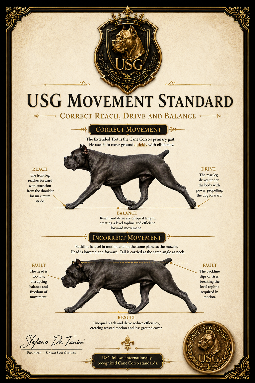 USG Visual Atlas movement and photo-readiness reference for Cane Corso review